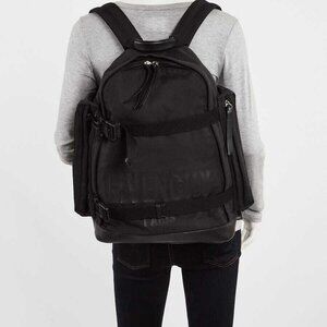 Givenchy Black Canvas Backpack Bag